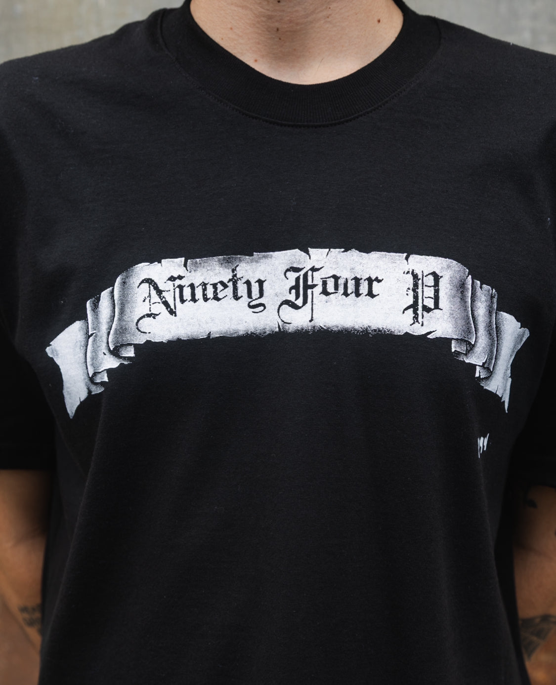 Black Tee Angels Back
