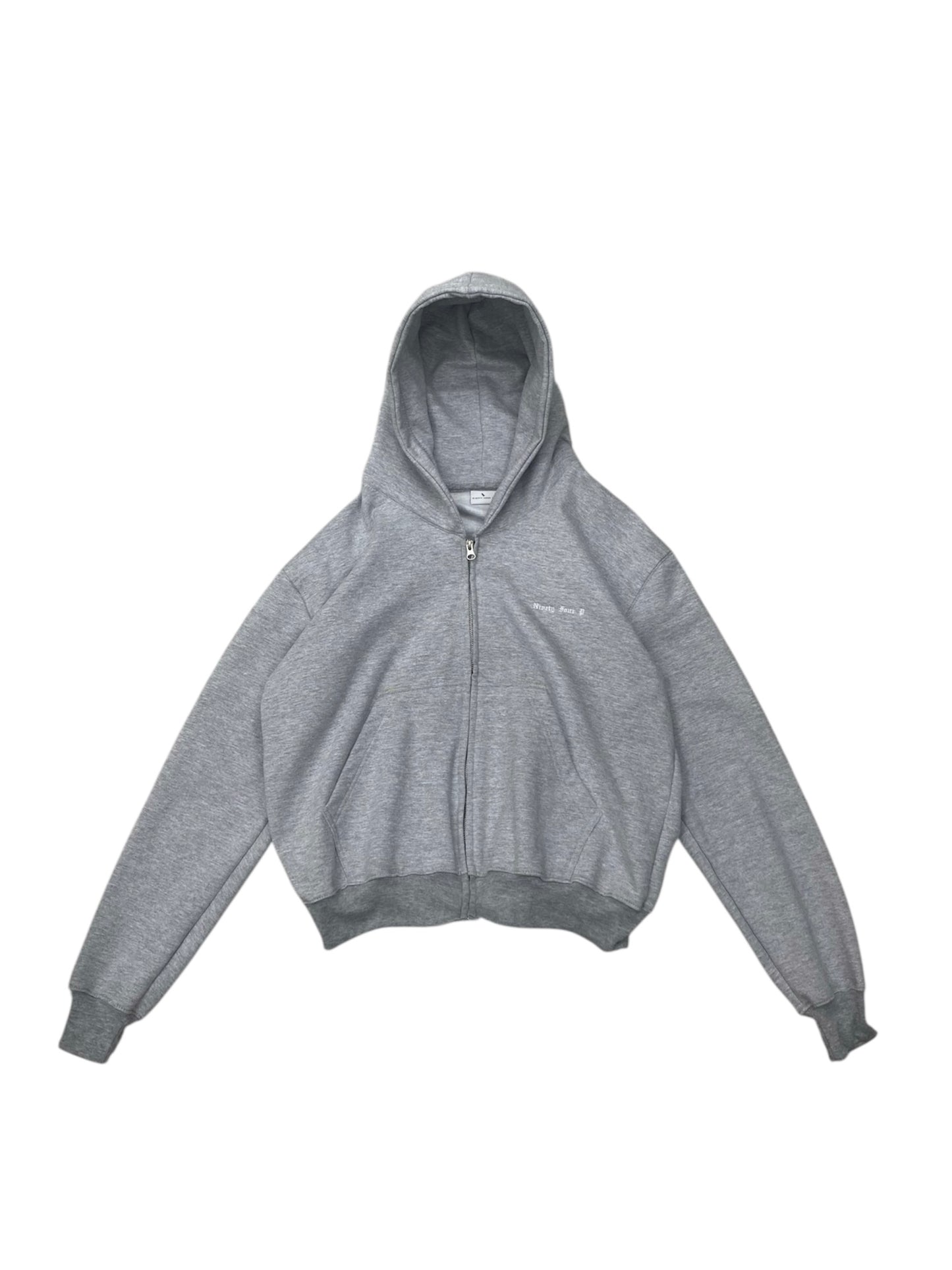 Grey Zipper Hoodie