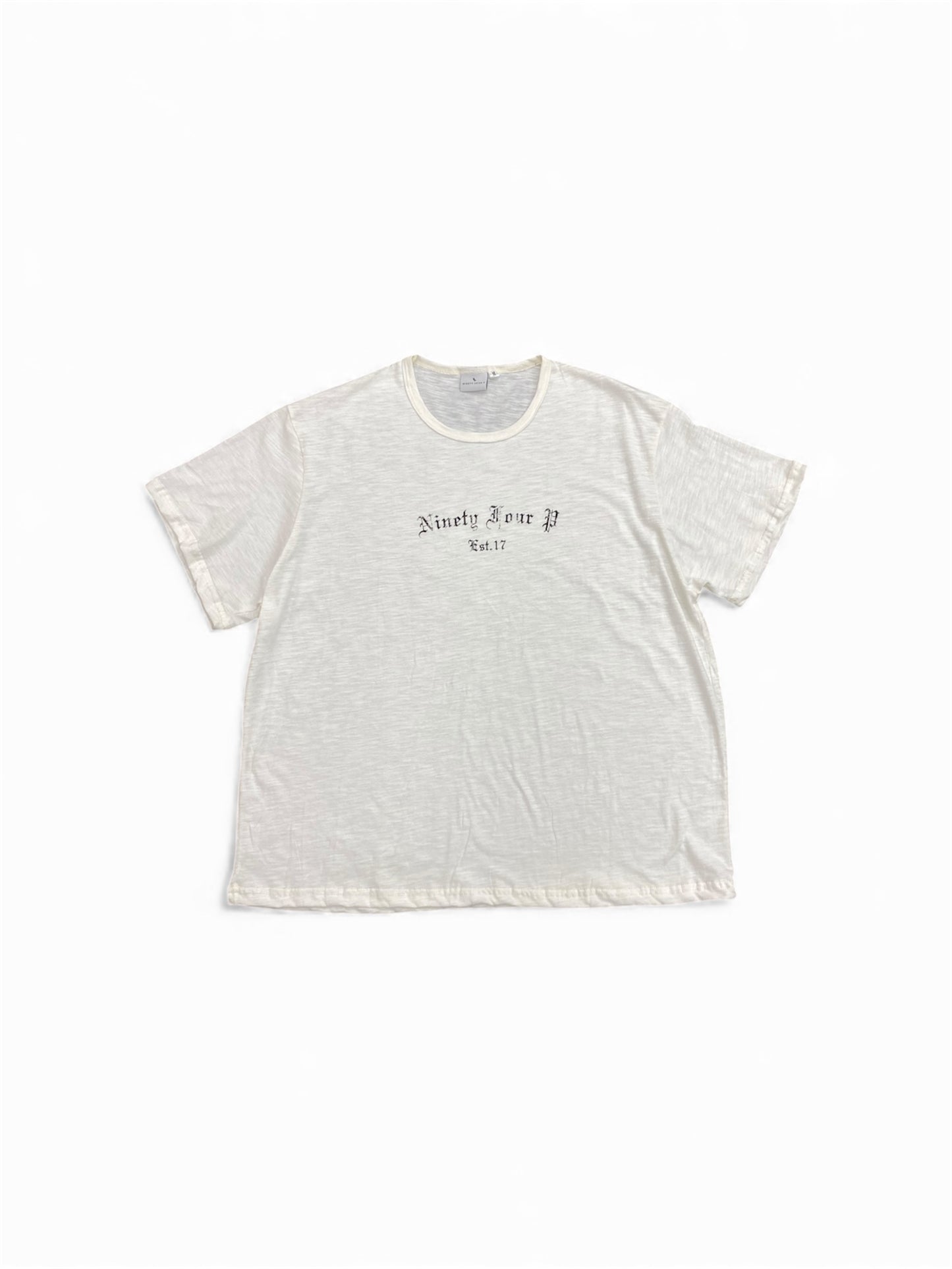 White lightweight Tee Est.17
