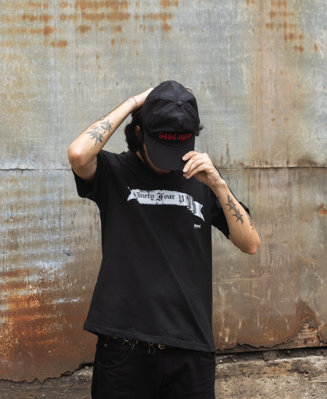 Black Tee Angels Back