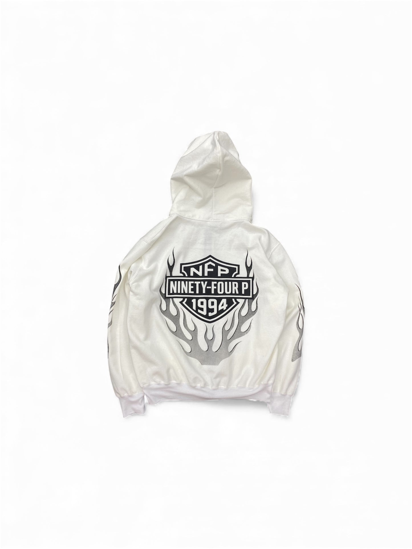 White Zip-Up Hoodie NFP