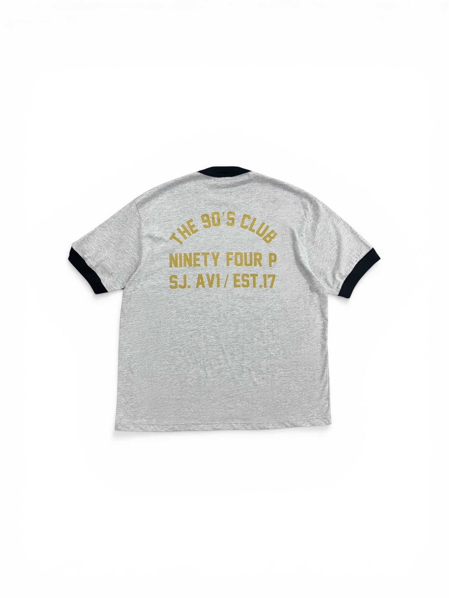 Grey Ringer Tee 90’s Club
