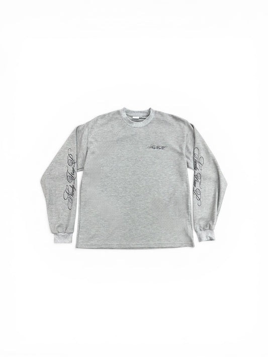 Grey Thermal Longsleeve Tee