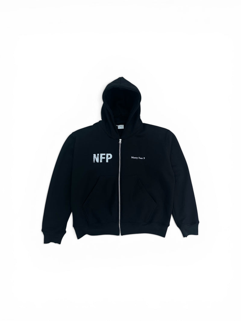 Black Zip-Up Hoodie NFP