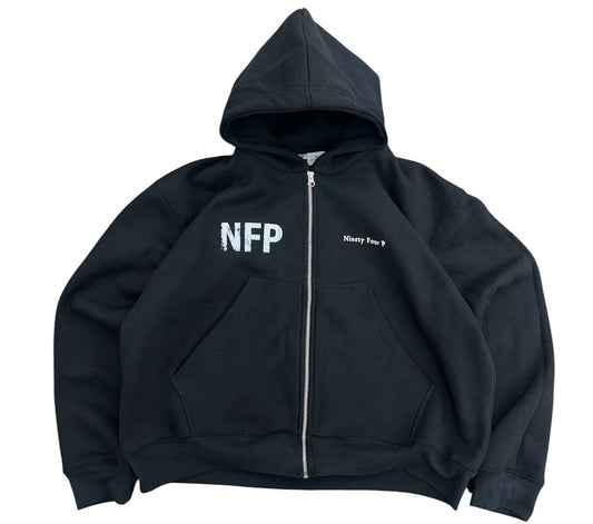Black Zip-Up Hoodie NFP