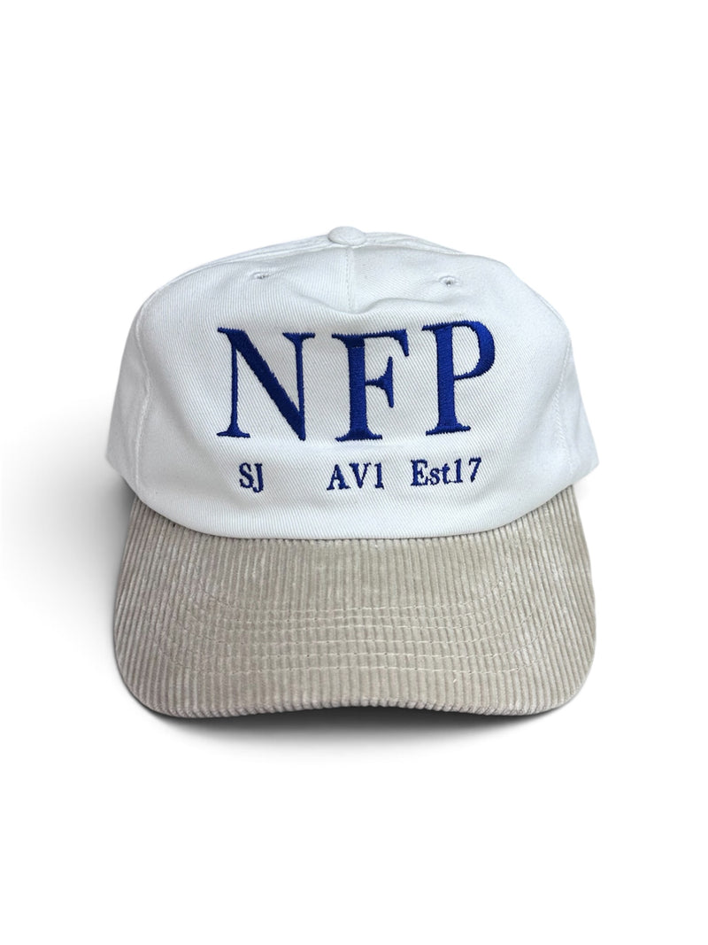 White corduroy Hat NFP