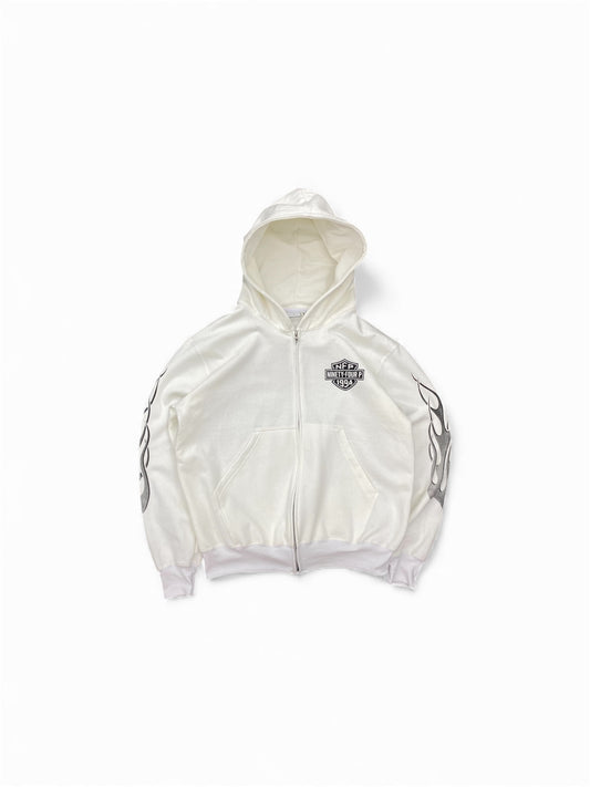White Zip-Up Hoodie NFP