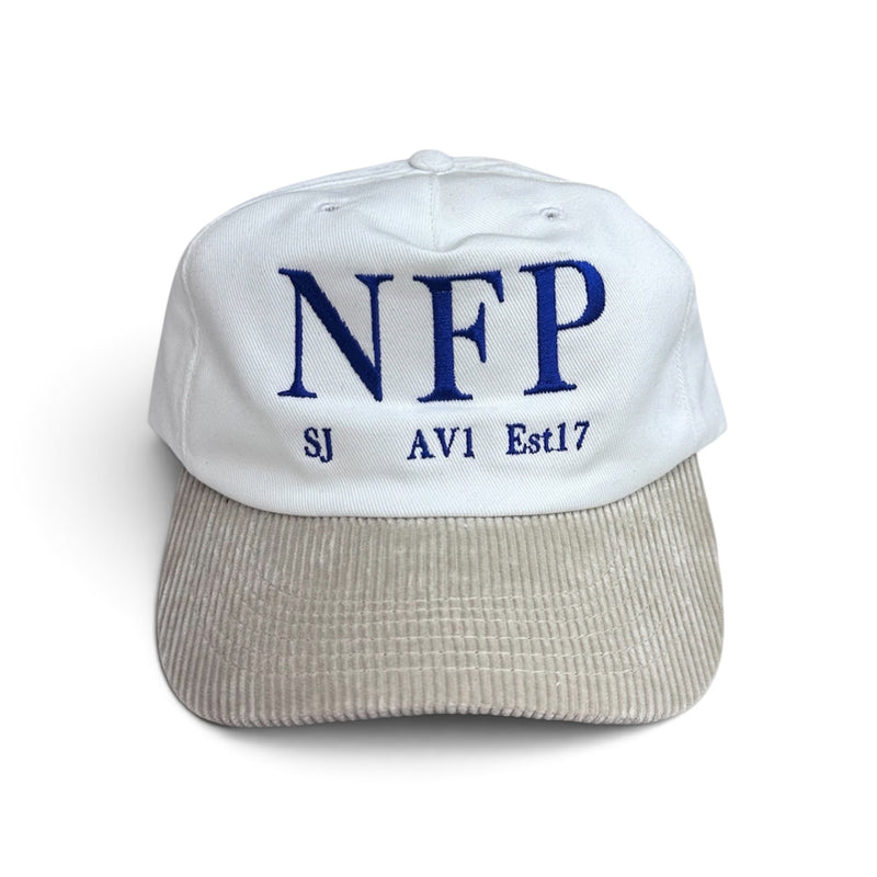 White corduroy Hat NFP